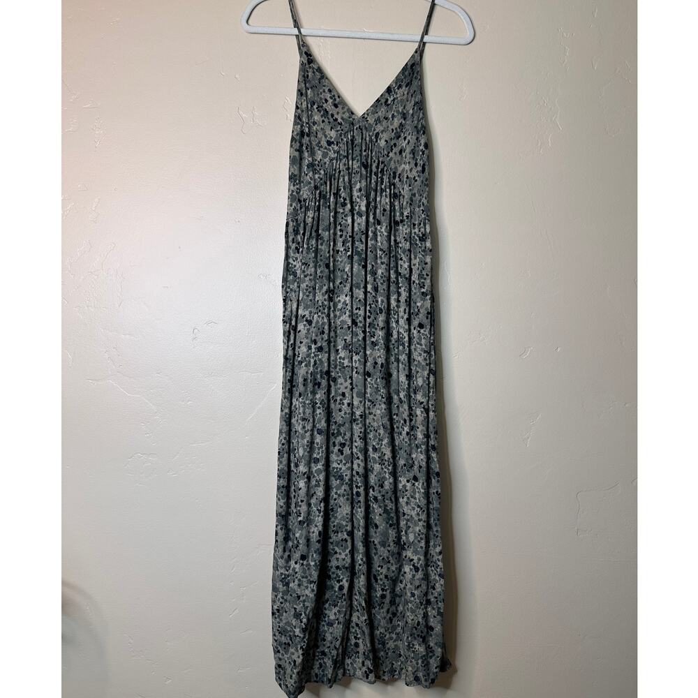 Boutique Dress Up Green Camo Dot Pattern Maxi Dress MEDIUM